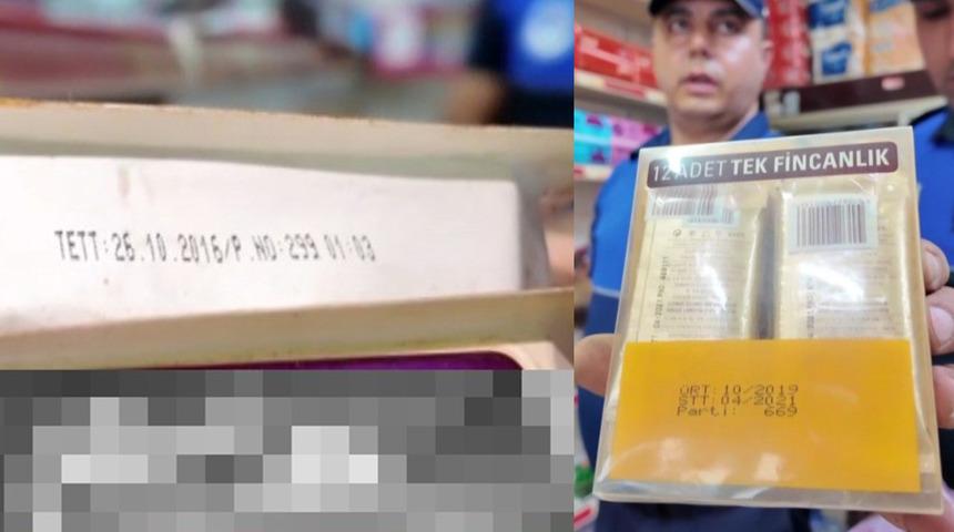 Skandal &uuml;st&uuml; skandal! Market rafında son kullanma tarihi 2016 ve kurtlu &uuml;r&uuml;nler