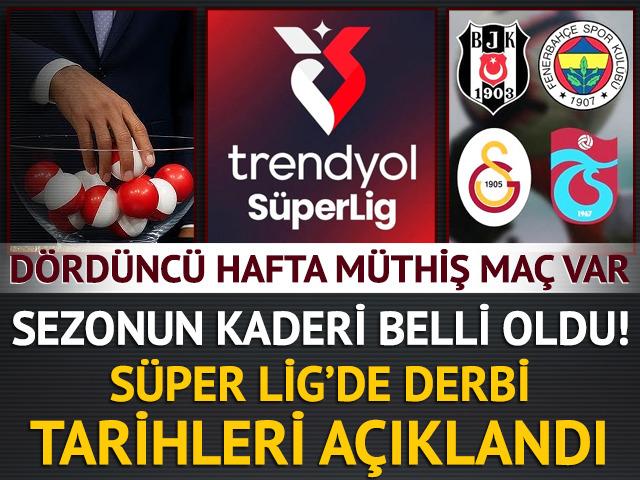 S&uuml;per Lig'de nefesler tutuldu! Yeni sezon fikst&uuml;r&uuml; &ccedil;ekildi: İşte derbi haftaları...