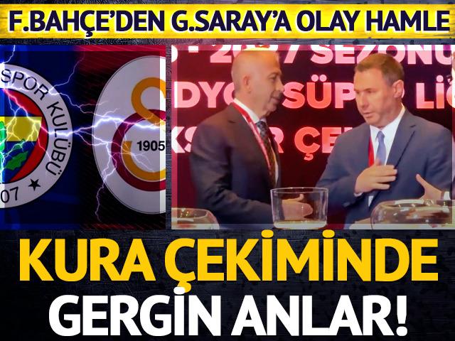Kura &ccedil;ekiminde Galatasaray ile Fenerbah&ccedil;e arasında gerilim! Elini sıkmadı, havada bıraktı