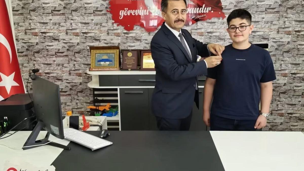 LGS şampiyonu çeyrek  altınla ödüllendirildi