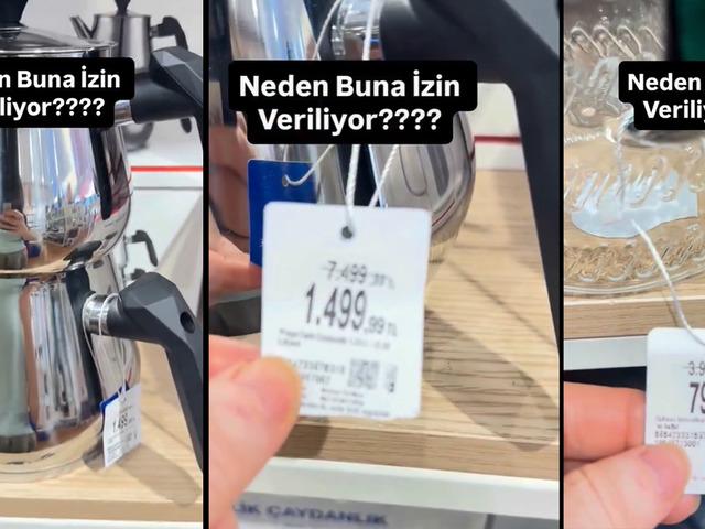 'Neden buna izin veriliyor?' diyerek isyan etti! İndirim diye yazılan rakamlar &ccedil;ıldırttı