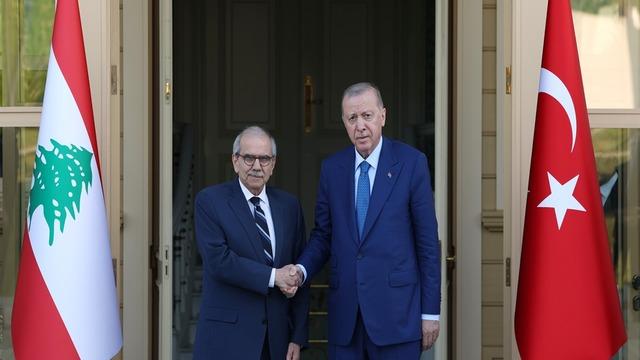 Cumhurbaşkanı Erdoğan, Lübnan Başbakanı Selam'ı kabul etti