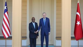 Cumhurbaşkanı Erdoğan, Liberya Cumhurbaşkanı Boakai ile g&ouml;r&uuml;şt&uuml;