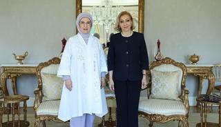 Emine Erdoğan, L&uuml;bnan Başbakanı'nın eşi Sahar Selam ile g&ouml;r&uuml;şt&uuml;