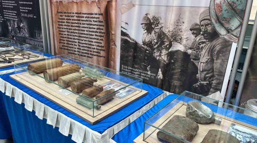 &Ccedil;anakkale ruhu Tavşanlı&rsquo;da, savaş malzemeleri sergisi ziyarete a&ccedil;ıldı