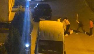 Pendik&rsquo;te yabancı uyruklu şahıslar arasında kavga kamerada