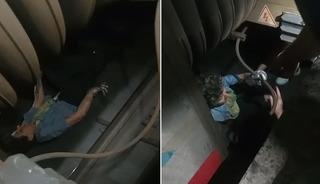 Marmaray'da panik anları! Raylara oturan yolcu trenin altında sıkıştı