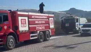 Otluk alandaki yangın TOMA'ların da m&uuml;dahalesiyle s&ouml;nd&uuml;r&uuml;ld&uuml;