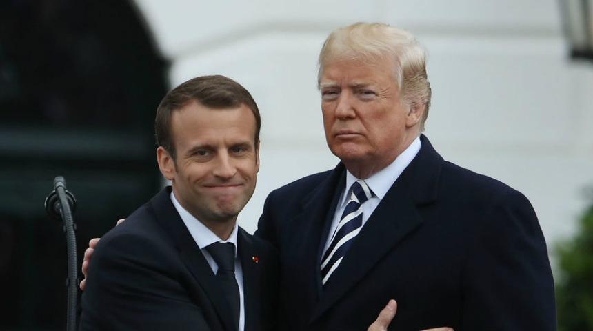 Fransa Cumhurbaşkanı Macron, Trump'la görüşmeleri yorumladı: Sosis gibi