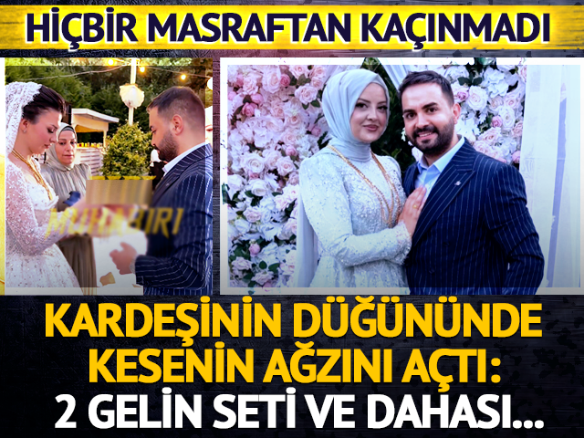 Kadir Ezildi kardeşinin d&uuml;ğ&uuml;n&uuml;nde neler taktı neler...