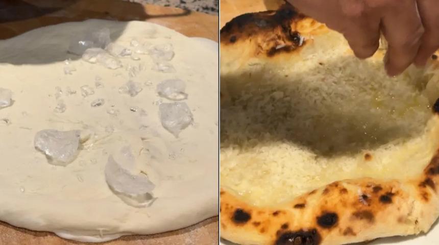 Pizzaya buz koydu: Kimse anlam veremedi ama bu y&ouml;ntem lezzetine lezzet katıyor! 