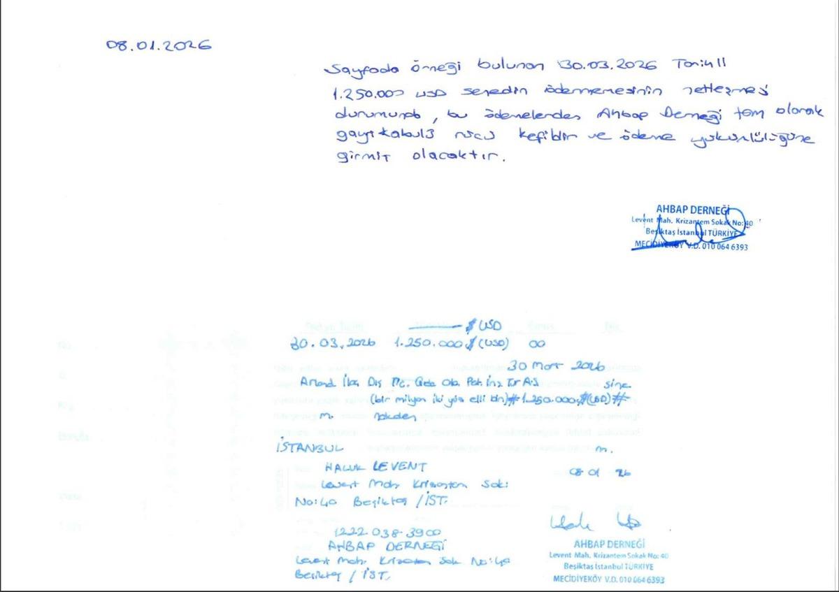 AHBAP Derneği soruşturmasında ortaya &ccedil;ıktı! Haluk Levent milyonlarca liralık senet imzalamış 5