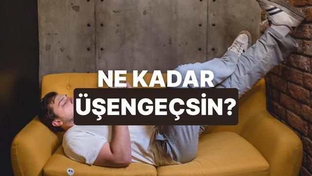 Ne kadar üşengeçsin?