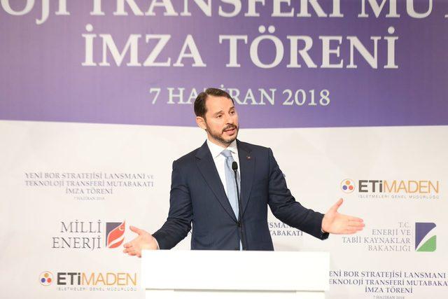 Bakan Albayrak, Türkiye'nin yeni bor stratejisini açıkladı