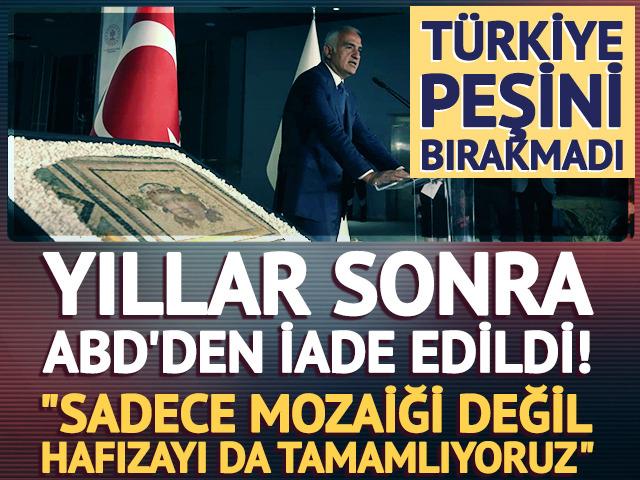 ABD'den T&uuml;rkiye'ye iade edilen&nbsp;Zeugma mozaik paneli evine kavuştu!