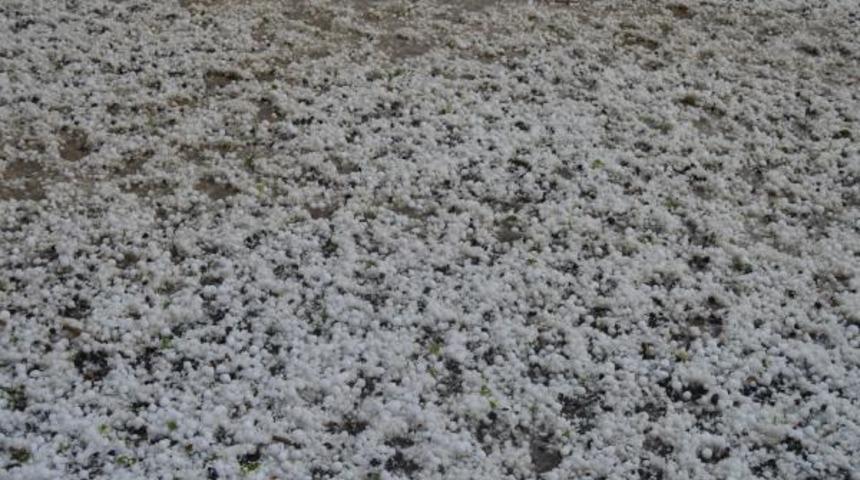 Ağrı Eleşkirt'te Haziran ayında büyük sürpriz: Ceviz büyüklüğünde dolu yağdı