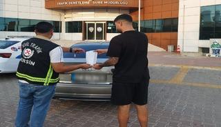 Mersin&rsquo;de makas atan ehliyetsiz s&uuml;r&uuml;c&uuml;ye 170 bin lira ceza
