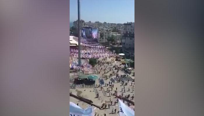 Mersin mitinginde Erdoğan konuşurken kalabalıklar alanı terk etti