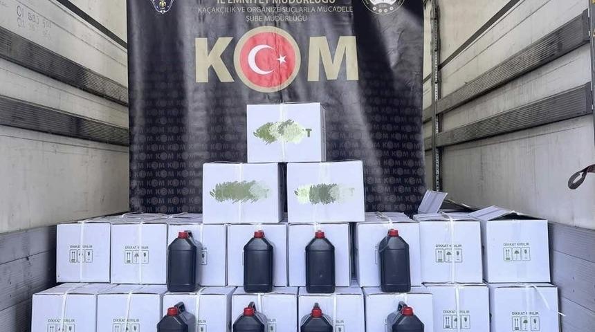 Niğde&rsquo;de bin litre etil alkol ele ge&ccedil;irildi