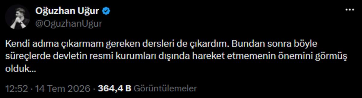 Haluk Levent soruşturması sonrası g&ouml;zler ona &ccedil;evrilmişti! Oğuzhan Uğur: &ldquo;Dersimi aldım&rdquo; 3