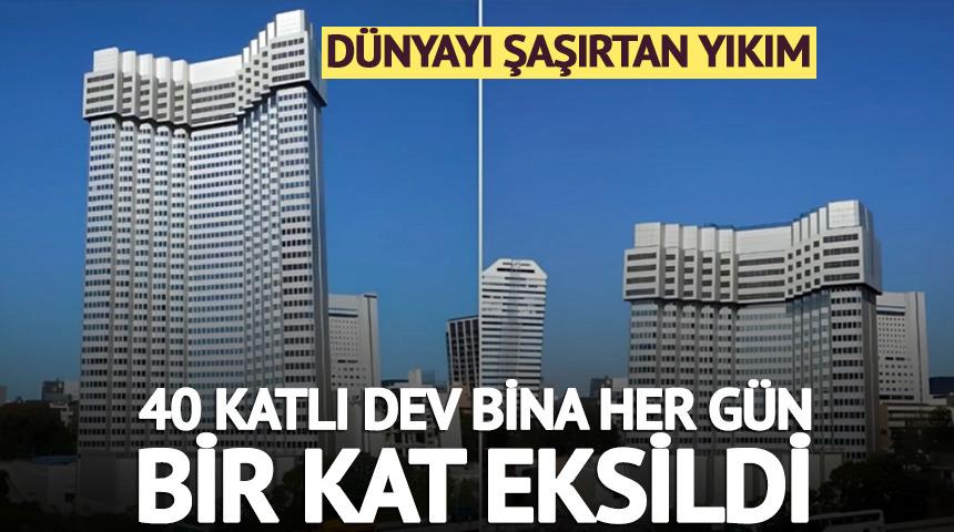 40 katlı dev binayı her g&uuml;n santim santim erittiler!