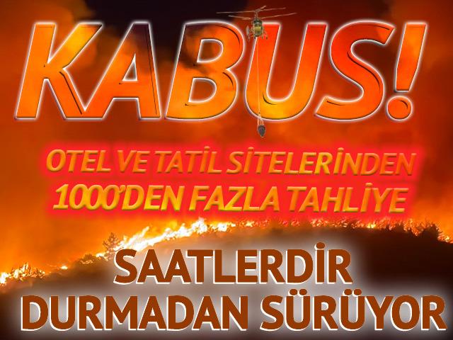 Muğla'da orman yangını! Otel ve tatil sitesinden 1000'in &uuml;zerinde vatandaş tahliye edildi