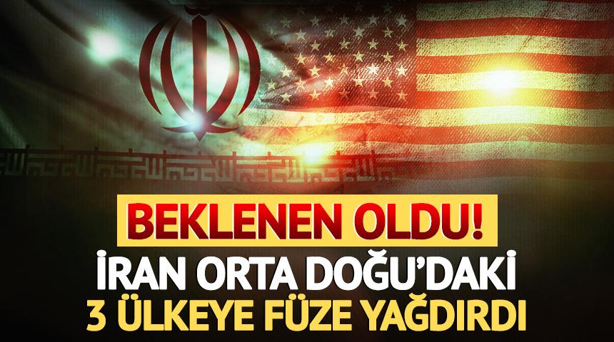 Beklenen oldu! İran Orta Doğu'da 3 &uuml;lkeye f&uuml;ze yağdırdı