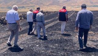 Elazığ&rsquo;da k&uuml;le d&ouml;nen 70 d&ouml;n&uuml;ml&uuml;k ekili alanda hasar tespit &ccedil;alışmaları