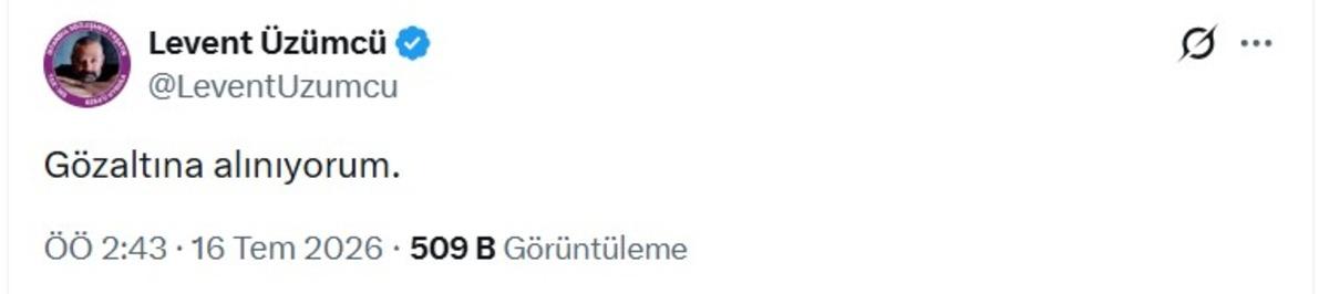 Ünlü oyuncu Levent Üzümcü gözaltına alındı 1