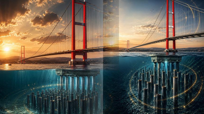 &Ccedil;anakkale K&ouml;pr&uuml;s&uuml;n&uuml;n m&uuml;hendislik hikayesi: "Deniz tabanında adeta &ccedil;elikten bir orman oluşturduk"
