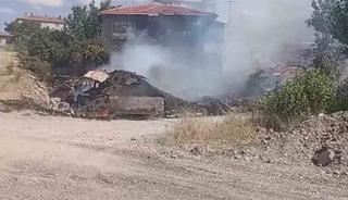 Ankara&rsquo;da otları temizlemek i&ccedil;in yakılan ateş eve sı&ccedil;radı