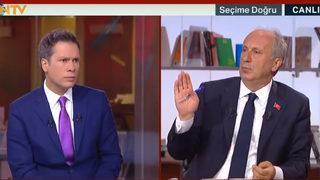 Muharrem İnce'den canlı yayında NTV sunucusuna miting tepkisi