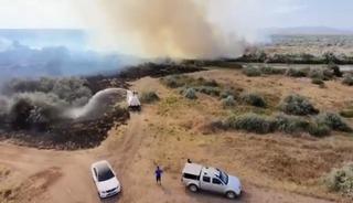 Kızılırmak Nehri &ccedil;evresinde korkutan &ouml;rt&uuml; yangını