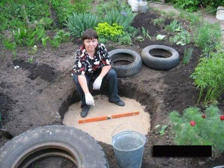 Evinin bahçesine böyle havuz yaptı  G2