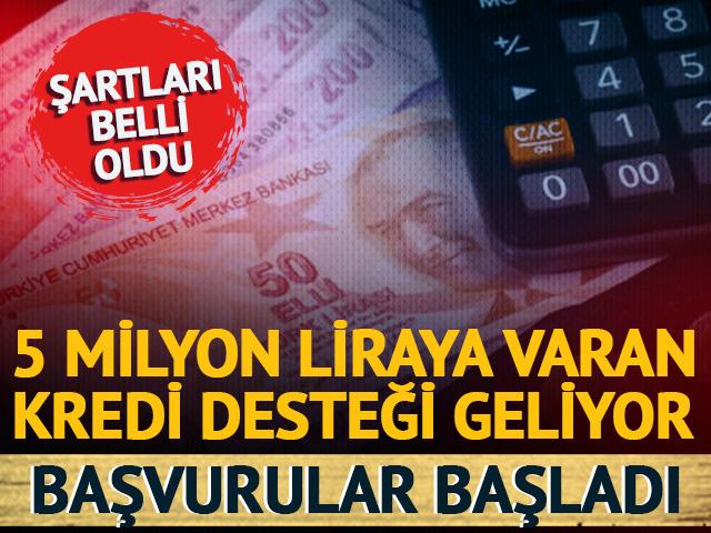 5 milyon liraya varan kredi desteği geliyor: Şartları belli oldu