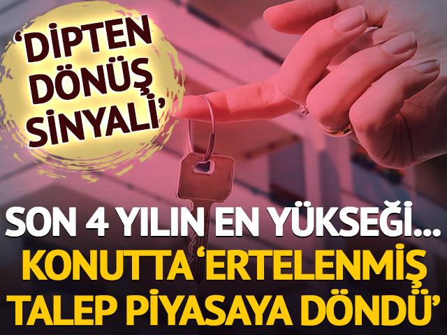 Son 4 yılın en y&uuml;kseği: Konutta 'Ertelenmiş talep piyasaya d&ouml;nd&uuml;'