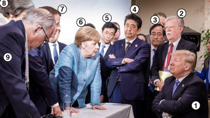 G7 zirvesindeki tarihi fotoğrafta kim kimdir?