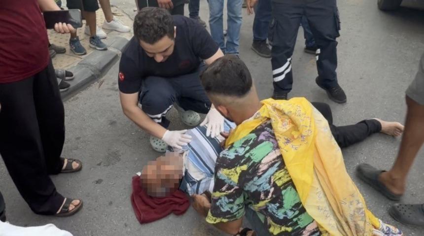 Motosikletin &ccedil;arptığı yaşlı adamın eşi g&ouml;zyaşlarına boğuldu