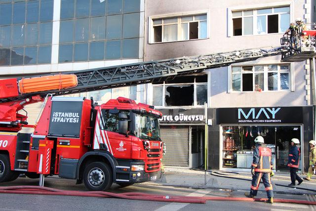 Beyoğlu'ndaki bir otelde korkutan yangın