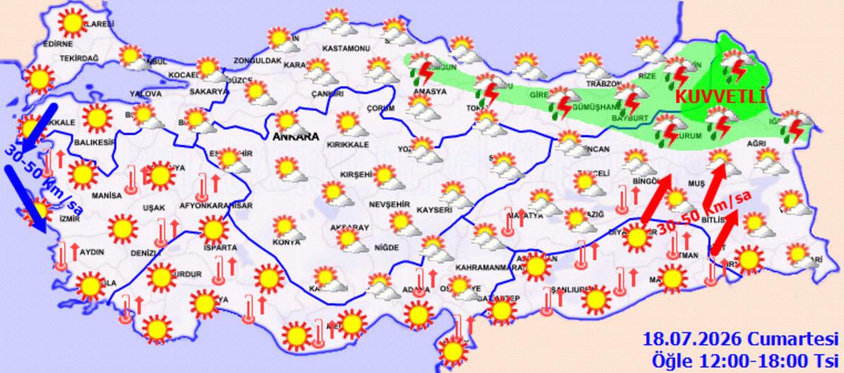 Meteoroloji saat verdi! Kuvvetli sağanak ve rüzgar alarmı: O iller dikkat 1