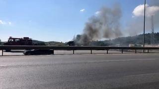 Bursa’da seyir halindeki tır alev topuna döndü