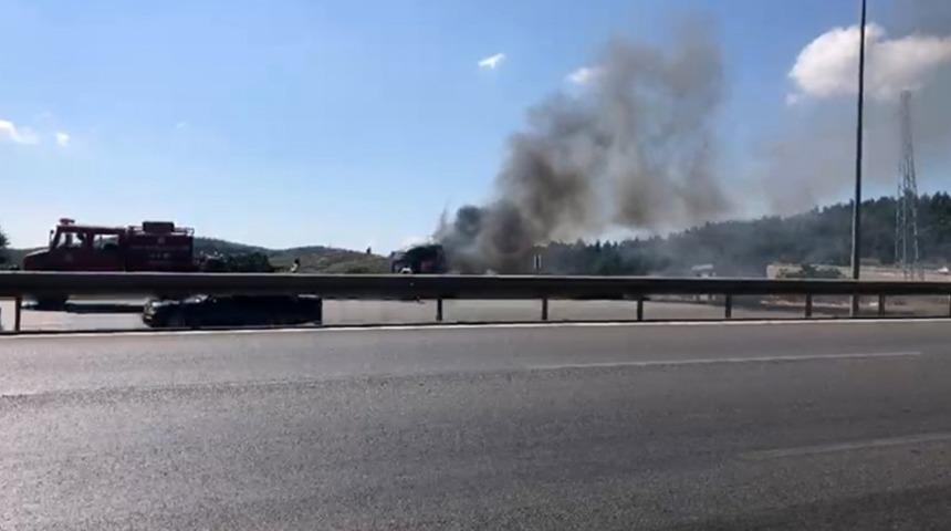 Bursa&rsquo;da seyir halindeki tır alev topuna d&ouml;nd&uuml;
