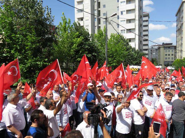 Servisçilerin eylemine biber gazlı müdahale