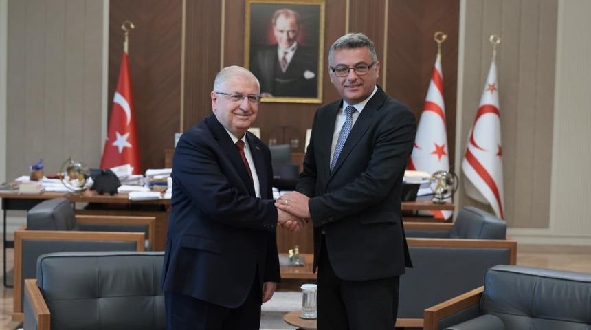 KKTC Cumhurbaşkanı Erh&uuml;rman, Bakan G&uuml;ler'i kabul etti