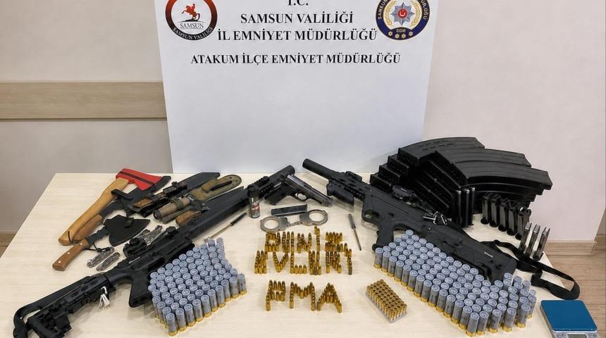 Samsun'da ruhsatsız silah ve m&uuml;himmat ele ge&ccedil;irildi