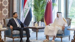 Katar Emiri Şeyh Temim,  Irak Başbakanı Zeydi ile görüştü