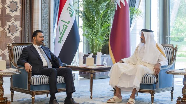 Katar Emiri Şeyh Temim,  Irak Başbakanı Zeydi ile görüştü