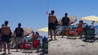 Çeşme'de 'şemsiye' kavgası! Ortalık savaş alanına döndü: O anlar kamerada