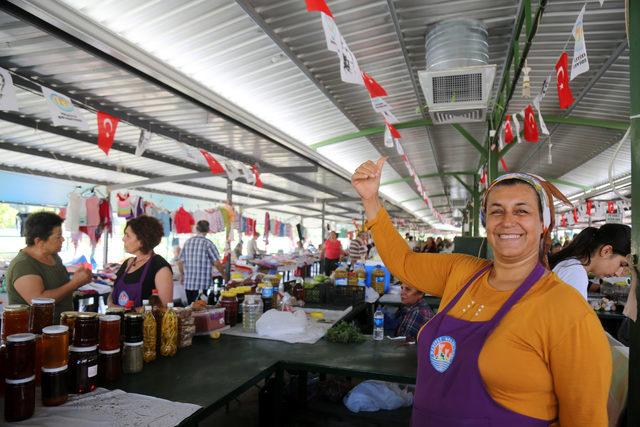 Kadın Üretici Pazarı'nda güneş enerjili serinlik