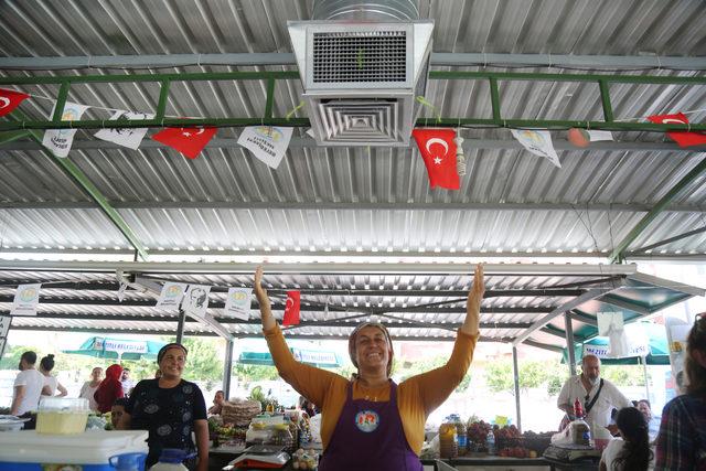 Kadın Üretici Pazarı'nda güneş enerjili serinlik